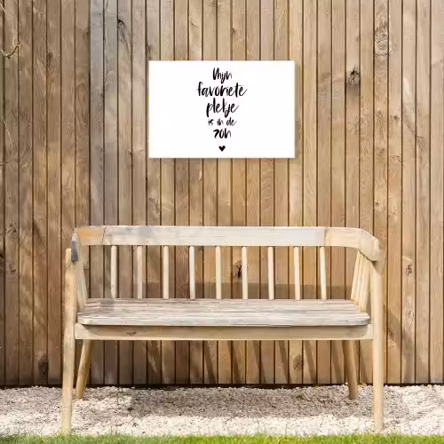 Quotes - Mijn favoriete plekje in in de zon - Zomer - Zon - Tekst Tuinposter op houten frame 2 cm dik klein -sfeer4