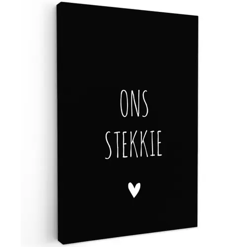 Quotes - Ons stekkie - Spreuken Tuinposter op houten frame 2 cm dik klein -3d
