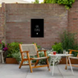 Quotes - Ons stekkie - Spreuken Tuinposter op houten frame 2 cm dik klein -sfeer3