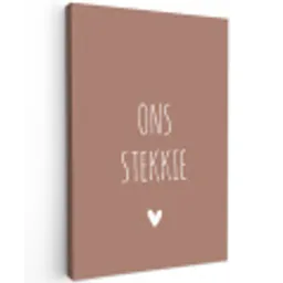 Quotes - Ons stekkie - Spreuken Tuinposter op houten frame 2 cm dik klein -3d