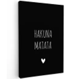 Quotes - Spreuken - Hakuna matata Tuinposter op houten frame 2 cm dik klein -3d
