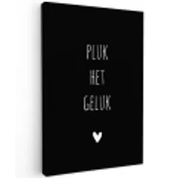 Quotes - Spreuken - Pluk het geluk Tuinposter op houten frame 2 cm dik klein -3d