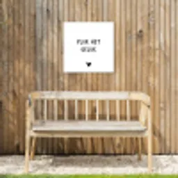 Quotes - Pluk het geluk - Spreuken Tuinposter op houten frame 2 cm dik klein -sfeer4