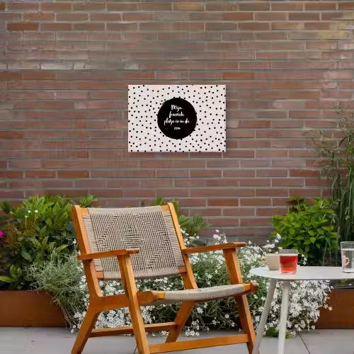 Quotes - Tekst - Tuin - Mijn favoriete plekje is in de zon - Zon Tuinposter op houten frame 2 cm dik klein -sfeer3