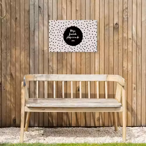 Quotes - Tekst - Tuin - Mijn favoriete plekje is in de zon - Zon Tuinposter op houten frame 2 cm dik klein -sfeer4