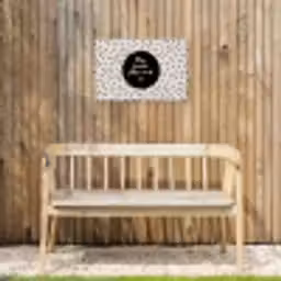 Quotes - Tekst - Tuin - Mijn favoriete plekje is in de zon - Zon Tuinposter op houten frame 2 cm dik klein -sfeer4