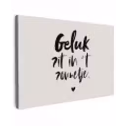 Quotes - Tekst - Geluk zit in 't zonnetje - Zomer Tuinposter op houten frame 2 cm dik klein -3d