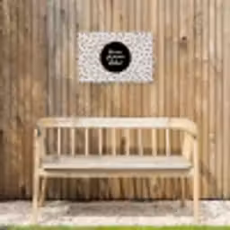 Quotes - Tekst - Hé zon ga je mee stralen? - Zon Tuinposter op houten frame 2 cm dik klein -sfeer4