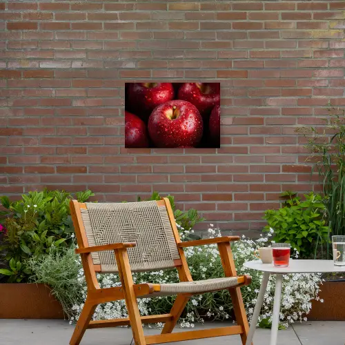 Rood - Appels - Fruit Tuinposter op houten frame 2 cm dik klein -sfeer3