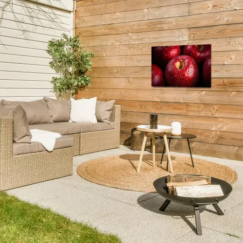 Rood - Appels - Fruit Tuinposter op houten frame 2 cm dik klein -sfeer2