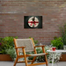 Rood - Strik - Bestek Tuinposter op houten frame 2 cm dik klein -sfeer3