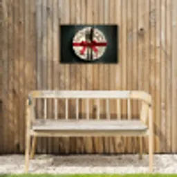 Rood - Strik - Bestek Tuinposter op houten frame 2 cm dik klein -sfeer4
