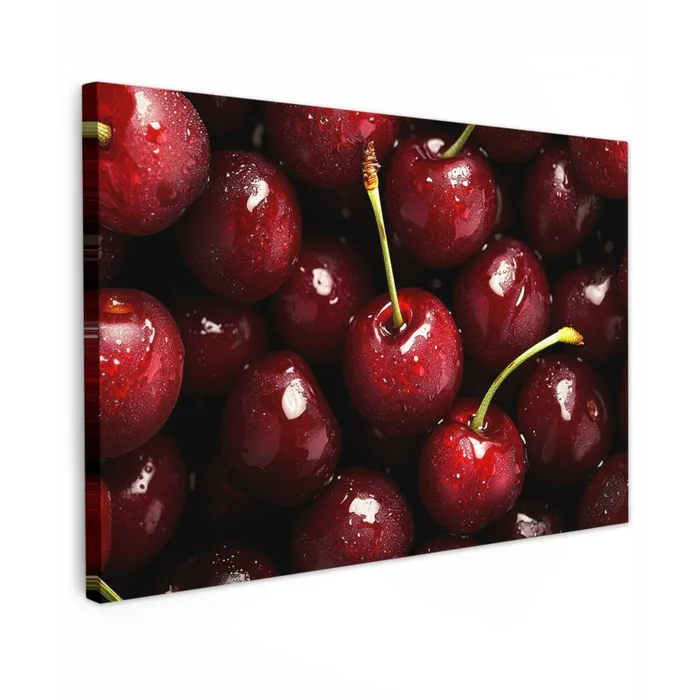 Rood - Fruit - Kersen Tuinposter op houten frame 2 cm dik klein -3d