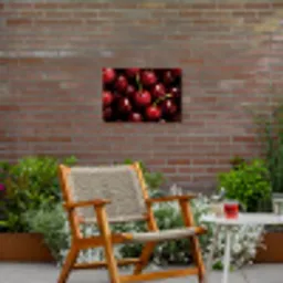 Rood - Fruit - Kersen Tuinposter op houten frame 2 cm dik klein -sfeer3