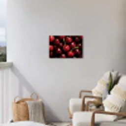 Rood - Fruit - Kersen Tuinposter op houten frame 2 cm dik klein -sfeer1