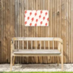 Rood - Bliksem - Roze Tuinposter op houten frame 2 cm dik klein 845 -sfeer4