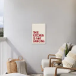 Rood - Quote - Kersen Tuinposter op houten frame 2 cm dik klein -sfeer1