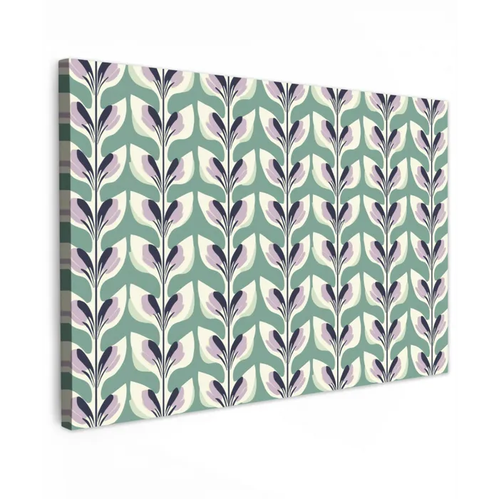 Retro - Modern - Groen Tuinposter op houten frame 2 cm dik klein 845 -3d