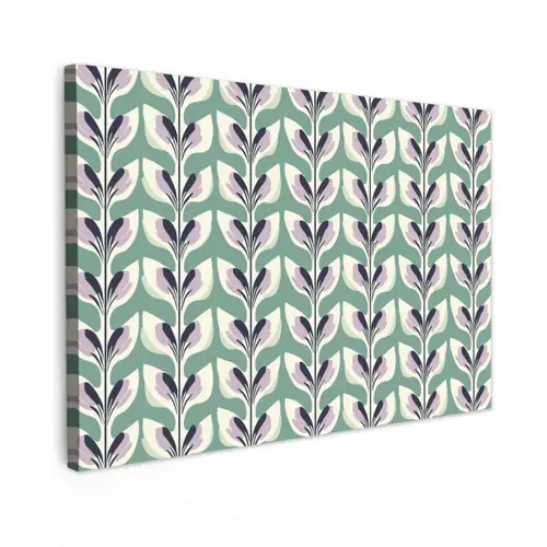 Retro - Modern - Groen Tuinposter op houten frame 2 cm dik klein 845 -3d