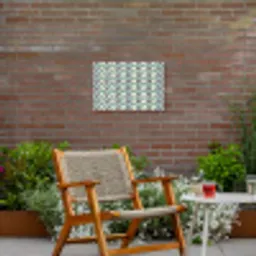 Retro - Modern - Groen Tuinposter op houten frame 2 cm dik klein 845 -sfeer3