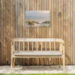Zandstrand - Bewolkt - Duinen Tuinposter op houten frame 2 cm dik klein -sfeer4
