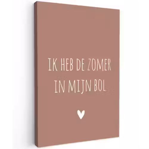 Spreuken - Ik heb de zomer in mijn bol - Quotes - André Hazes Tuinposter op houten frame 2 cm dik klein -3d