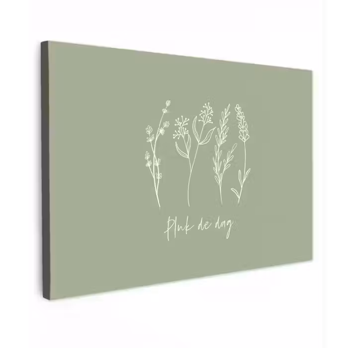 Pluk de Dag Tuinposter op houten frame 2 cm dik klein -3d