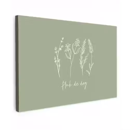 Pluk de Dag Tuinposter op houten frame 2 cm dik klein -3d