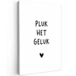 Pluk het geluk - Quotes - Spreuken Tuinposter op houten frame 2 cm dik klein -3d
