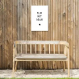 Pluk het geluk - Quotes - Spreuken Tuinposter op houten frame 2 cm dik klein -sfeer4