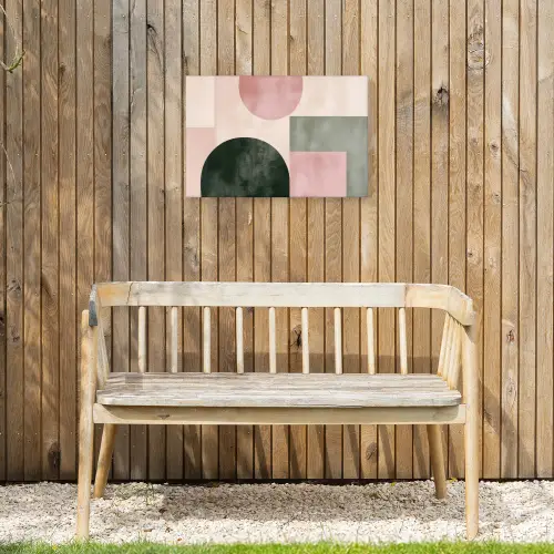 Vormen - Abstract - Cirkel - Zwart Tuinposter op houten frame 2 cm dik klein -sfeer4