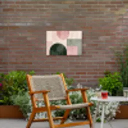 Vormen - Abstract - Cirkel - Zwart Tuinposter op houten frame 2 cm dik klein -sfeer3