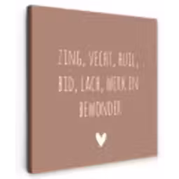 Zing vecht huil bid lach werk en bewonder - Quotes - Spreuken - Ramses Shaffy Tuinposter op houten frame 2 cm dik klein -3d