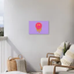 Smiley - Drip - Neon Tuinposter op houten frame 2 cm dik klein -sfeer1