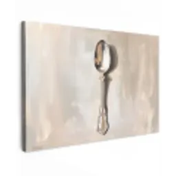 Lepel - Verf - Zilver Tuinposter op houten frame 2 cm dik klein -3d