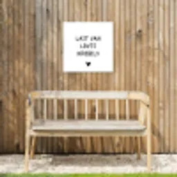 Last van lentekriebels - Spreuken - Quotes Tuinposter op houten frame 2 cm dik klein -sfeer4