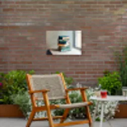 Stapel - Boeken - Groen - Daglicht Tuinposter op houten frame 2 cm dik klein -sfeer3