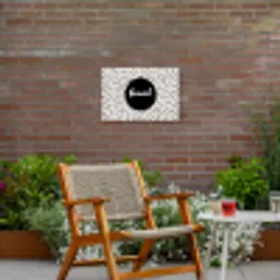 Geniet - Quotes - Tekst - Stippen Tuinposter op houten frame 2 cm dik klein -sfeer3