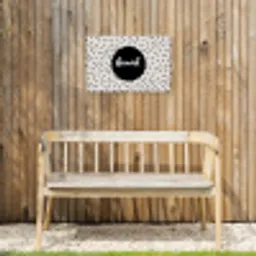 Geniet - Quotes - Tekst - Stippen Tuinposter op houten frame 2 cm dik klein -sfeer4