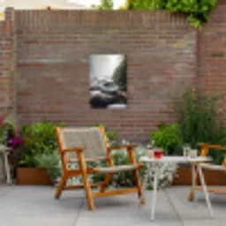 Stenen - Stapel - Natuur Tuinposter op houten frame 2 cm dik klein -sfeer3
