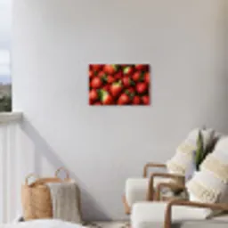 Aardbei - Fruit - Rood Tuinposter op houten frame 2 cm dik klein -sfeer1