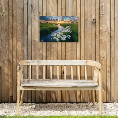 Beekje - Landschap - Margriet Tuinposter op houten frame 2 cm dik klein -sfeer4