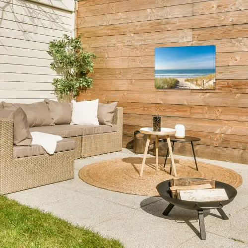 Zomerse Stranddag Tuinposter op houten frame 2 cm dik klein -sfeer2