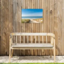 Zomerse Stranddag Tuinposter op houten frame 2 cm dik klein -sfeer4