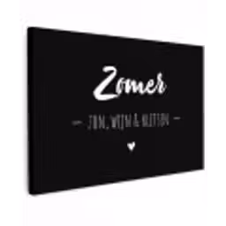 Zomer, zon, wijn & kletsen - Tekst - Zomer - Wijn - Quotes Tuinposter op houten frame 2 cm dik klein -3d