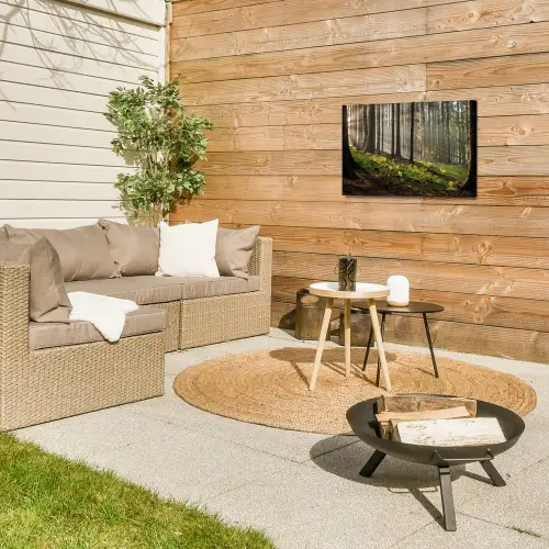 Zon - Takken - Bomen - Bos - Natuur Tuinposter op houten frame 2 cm dik klein -sfeer2