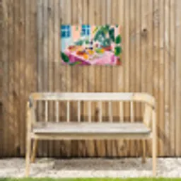 Tafel - Wijn - Fruit Tuinposter op houten frame 2 cm dik klein -sfeer4