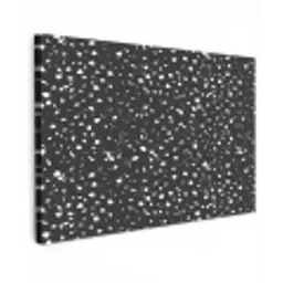 Terrazzo -  Patroon - Zwart - Wit Tuinposter op houten frame 2 cm dik klein 845 -3d