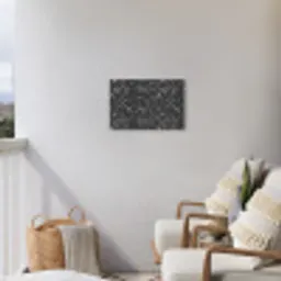 Terrazzo -  Patroon - Zwart - Wit Tuinposter op houten frame 2 cm dik klein 845 -sfeer1