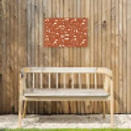 Terrazzo - Patroon - Klei Tuinposter op houten frame 2 cm dik klein 845 -sfeer4